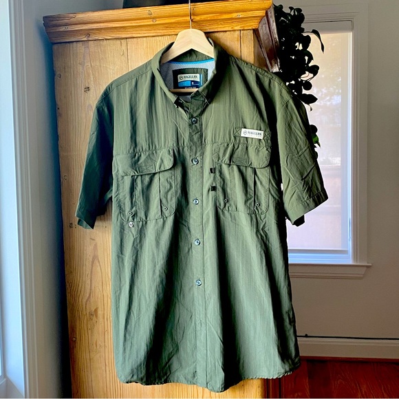 Magellan Outdoors Fish Gear Short Sleeve Button Down - Picture 1 of 4